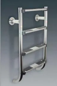 [S-202B316] Onderstel 2-delige ladder met anti-slip AISI 316 (2 treden)