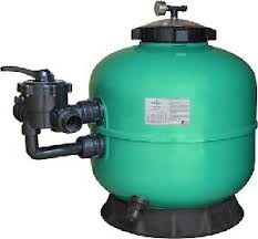 Gelamineerd polyester filter met side-mount 6-wegkraan 650 mm, half hoog 1000 mm