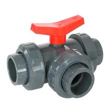 PVC 3-wegkraan L-boring 50 mm