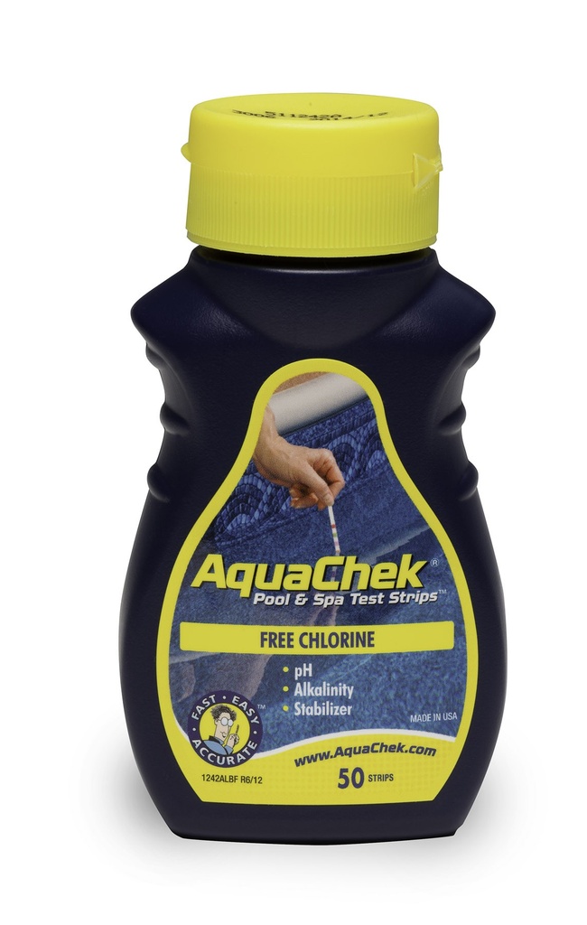 AquaChek teststrips 4-in-1: pH, Cl, Alk & cyaanzuur