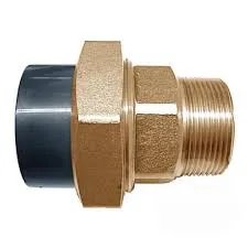 3-delige koppeling brons/PVC