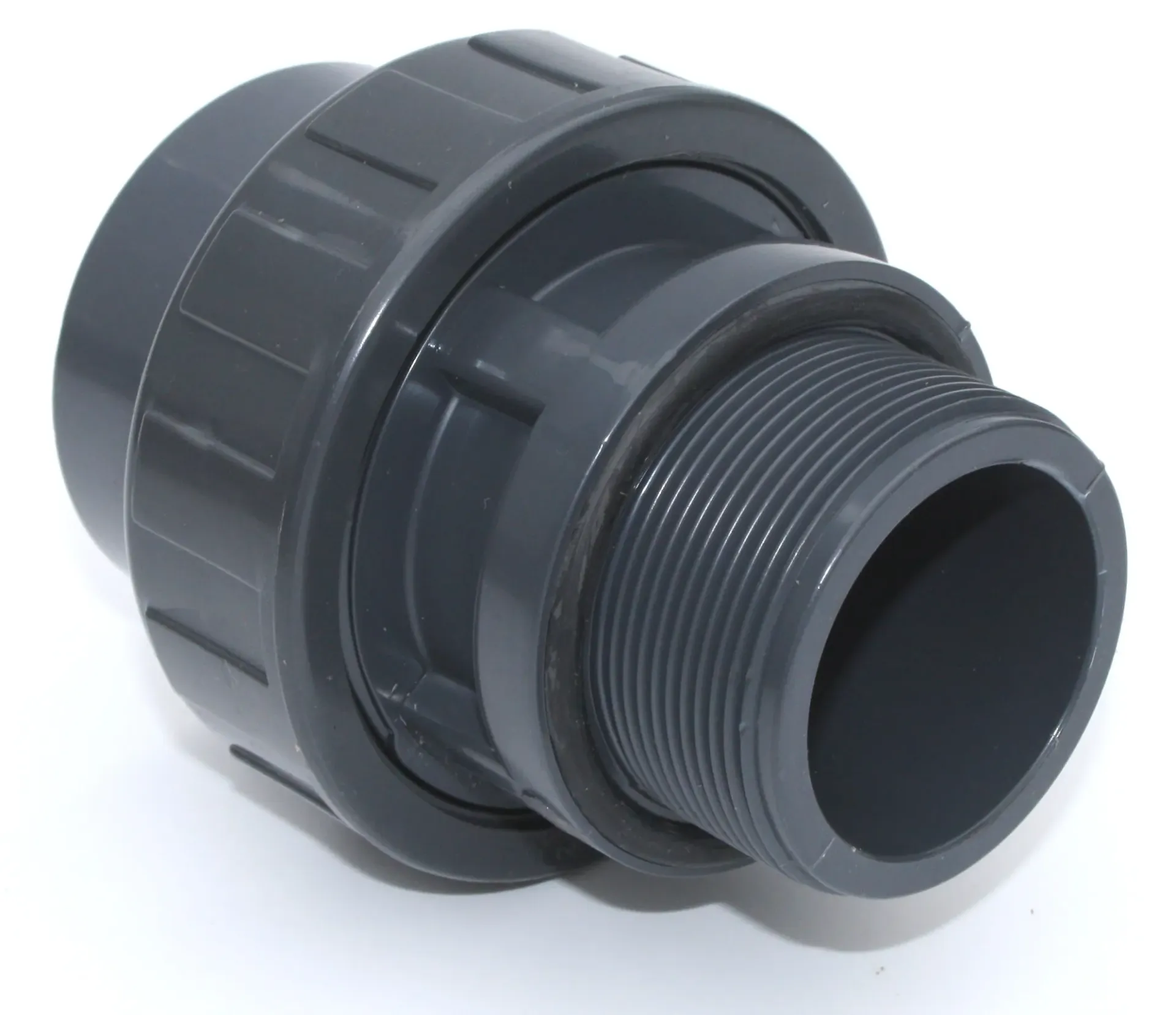 PVC 3-delige koppeling met buitendraad en o-ring